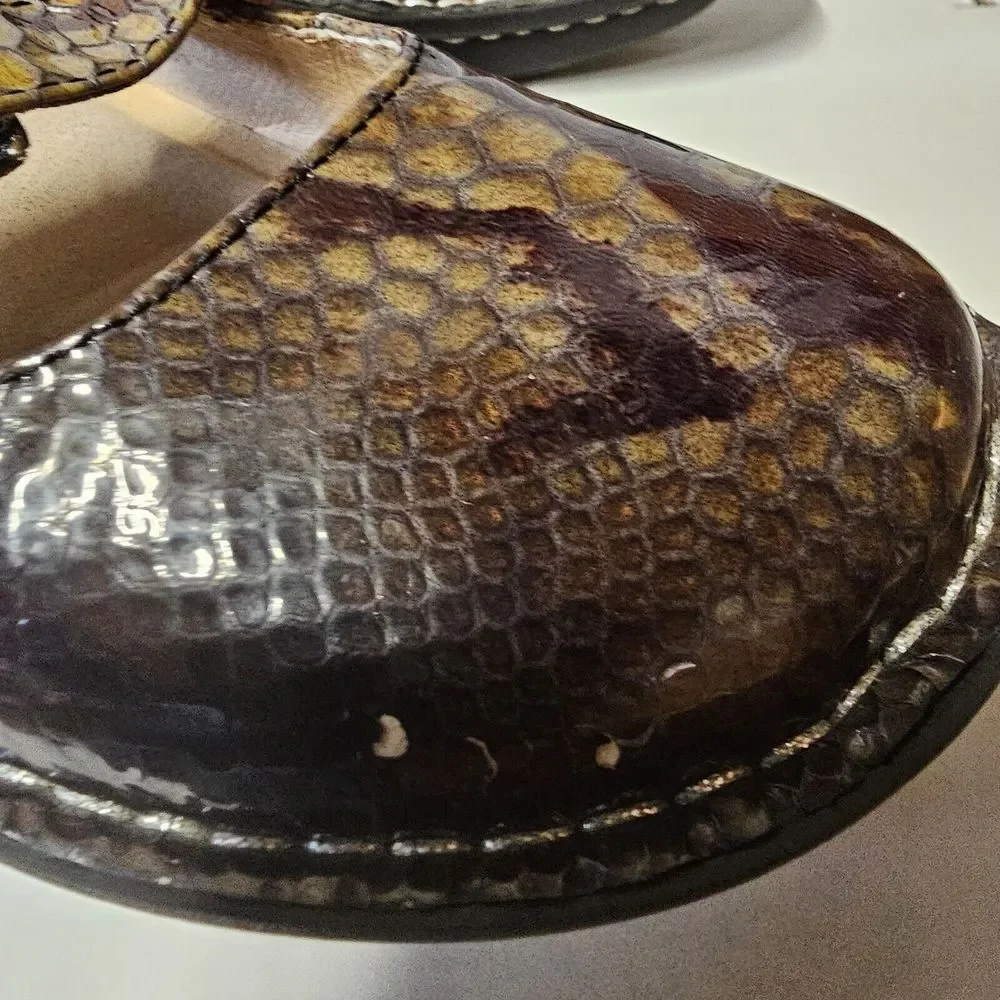 Alegria PG Lite Mary Jane‎ Metallic Faux Snake Skin FEL-709 Size 38 US 8-8.5
